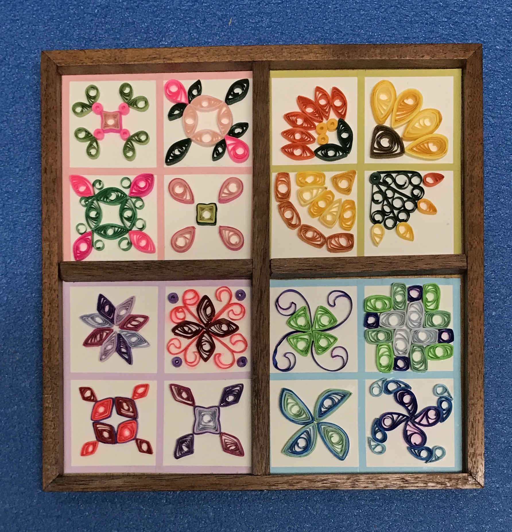 The first quilling frame  with quilling